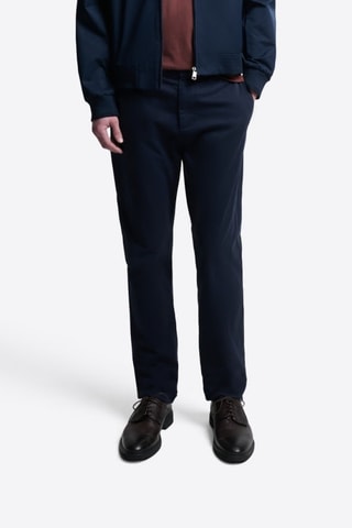 Pantalón chino slim fit de algodón orgánico - Azul marino