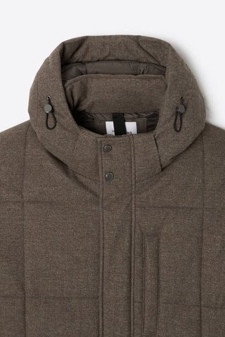Parka con capucha - Topo