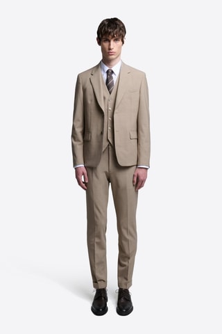 Chaqueta de traje de lana - Beige