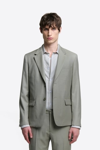 Chaqueta de lana - Verde almendra
