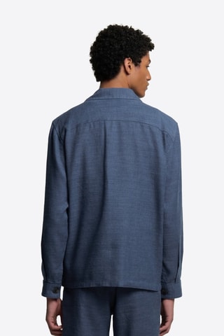 Chaqueta de lino - Azul marino jaspeado
