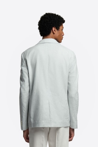 Chaqueta de lino - Celeste