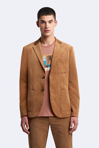 Chaqueta de traje slim fit - Marrón