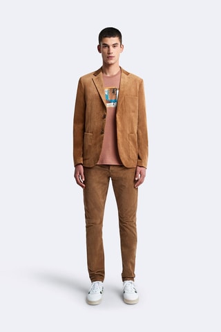 Chaqueta de traje slim fit - Marrón