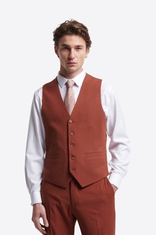 Chaleco de traje - Rojo teja