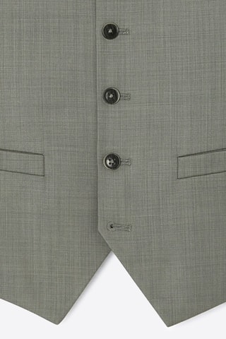 Chaleco de traje de lana - Verde almendra