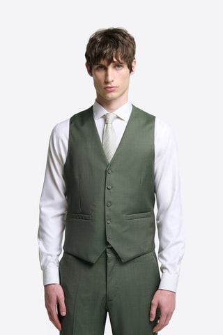 Chaleco de traje de lana - Verde oscuro