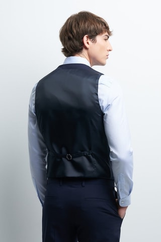 Chaleco de traje de lana - Azul marino