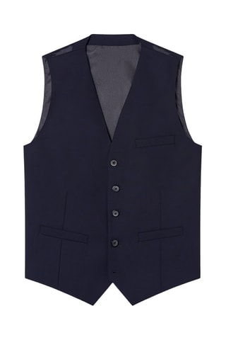Chaleco de traje de lana - Azul marino