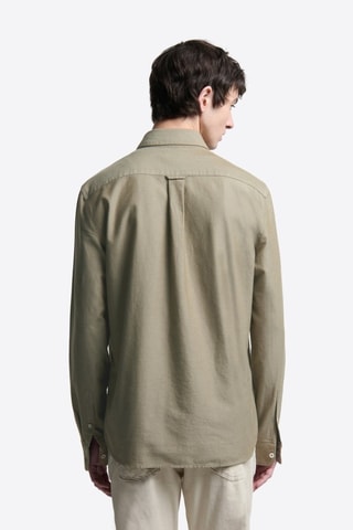 Camisa slim fit de algodón orgánico - Caqui