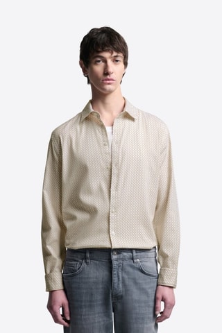 Camisa slim fit - Beige