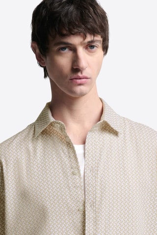 Camisa slim fit - Beige