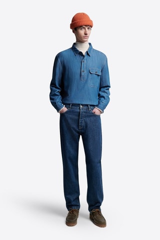 Camisa vaquera regular fit - Azul cobalto