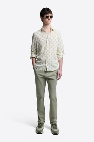 Camisa slim fit - Marrón