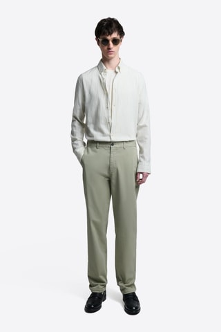 Camisa slim fit - Caqui