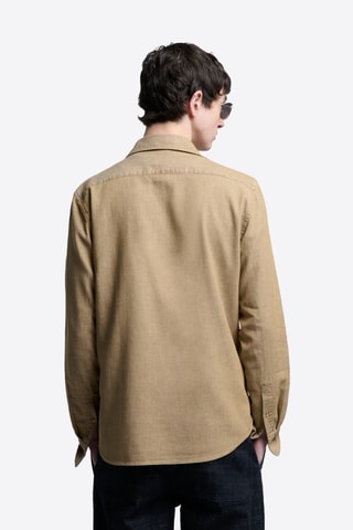 Sobrecamisa vaquera slim fit - Beige