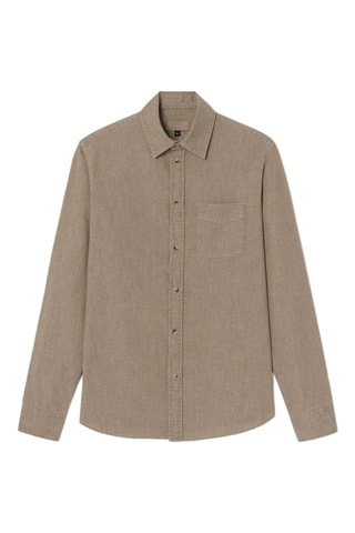 Sobrecamisa vaquera slim fit - Beige