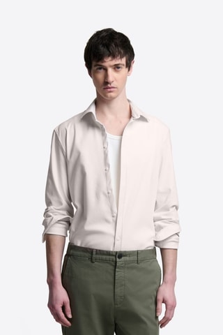 Camisa slim fit - Beige claro