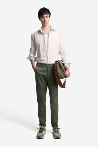 Camisa slim fit - Beige claro