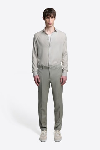Camisa slim fit - Verde almendra