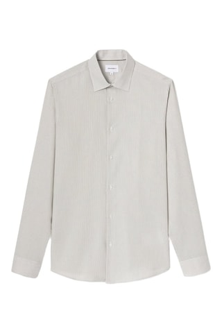 Camisa slim fit - Verde almendra