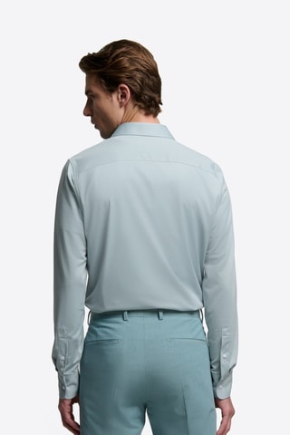 Camisa slim fit - Azul verdoso