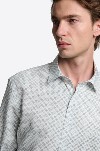 Camisa slim fit - Azul verdoso