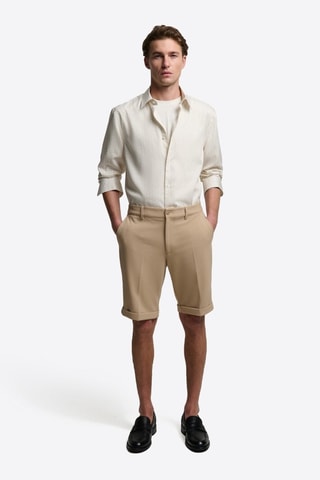 Camisa slim fit - Beige