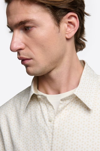Camisa slim fit - Beige