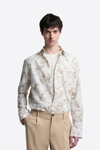 Camisa slim fit - Beige