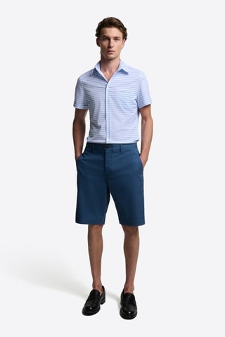 Camisa slim fit - Celeste