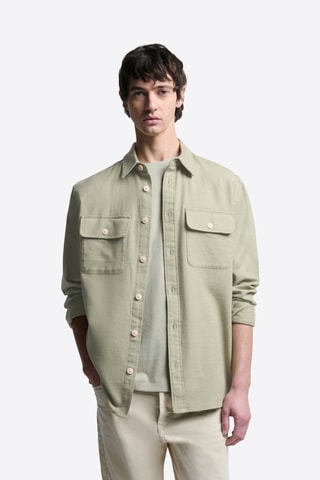 Sobrecamisa regular fit - Verde oliva