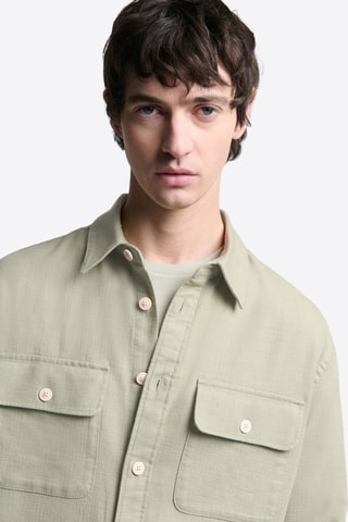 Sobrecamisa regular fit - Verde oliva