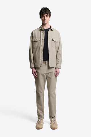 Sobrecamisa regular fit de algodón orgánico - Beige