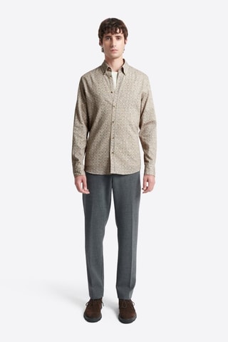 Camisa slim fit - Beige
