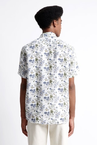 Camisa slim fit de lino - Blanco