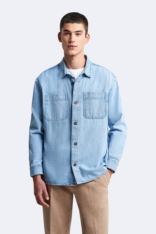 Sobrecamisa regular fit - Azul
