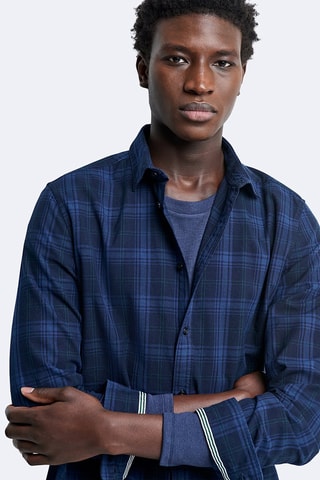Camisa slim fit - Azul