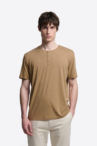Camiseta slim fit - Marrón