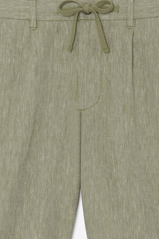 Short slim fit de lino - Verde agua