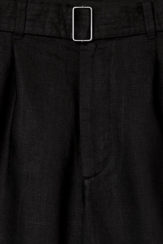 Bermudas loose de lino - Negro