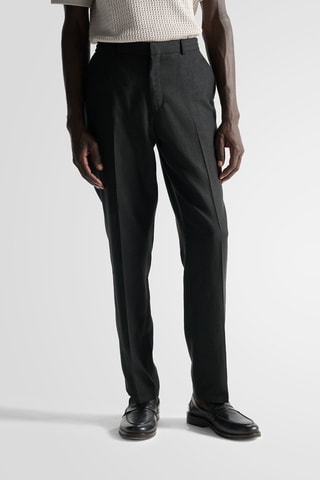 Pantalón de traje de lino - Negro