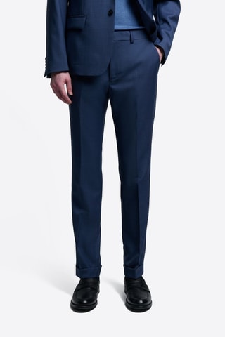 Pantalón de traje de lana - Azul marino