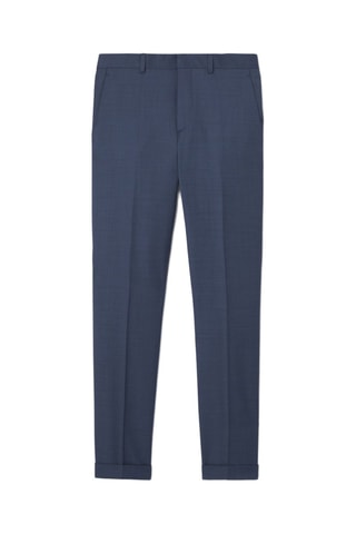 Pantalón de traje de lana - Azul marino