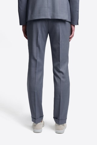 Pantalón de traje slim fit de lana - Azul grisáceo