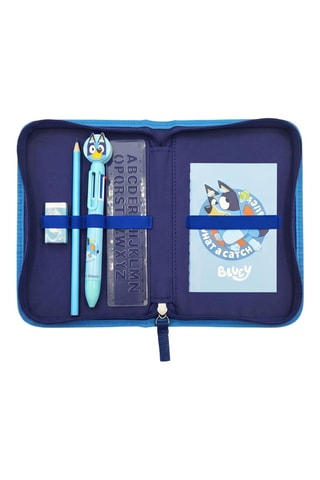 Astuccio con cancelleria Bluey - 8 pezzi - Blu