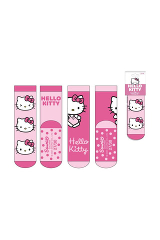 2 paia di calze Hello Kitty Sanrio - Bianco e rosa
