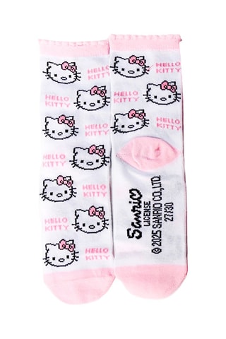 4 paio di calze Hello Kitty Sanrio - Verde e rosa