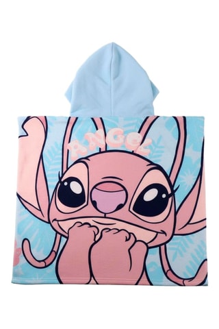 Mantellina da bagno con cappuccio Stitch e Angel Lilo e Stitch Disney - Blu