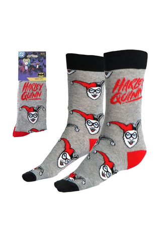 Calze Harley Quinn DC Comics - Grigio chiaro melange - Grigio